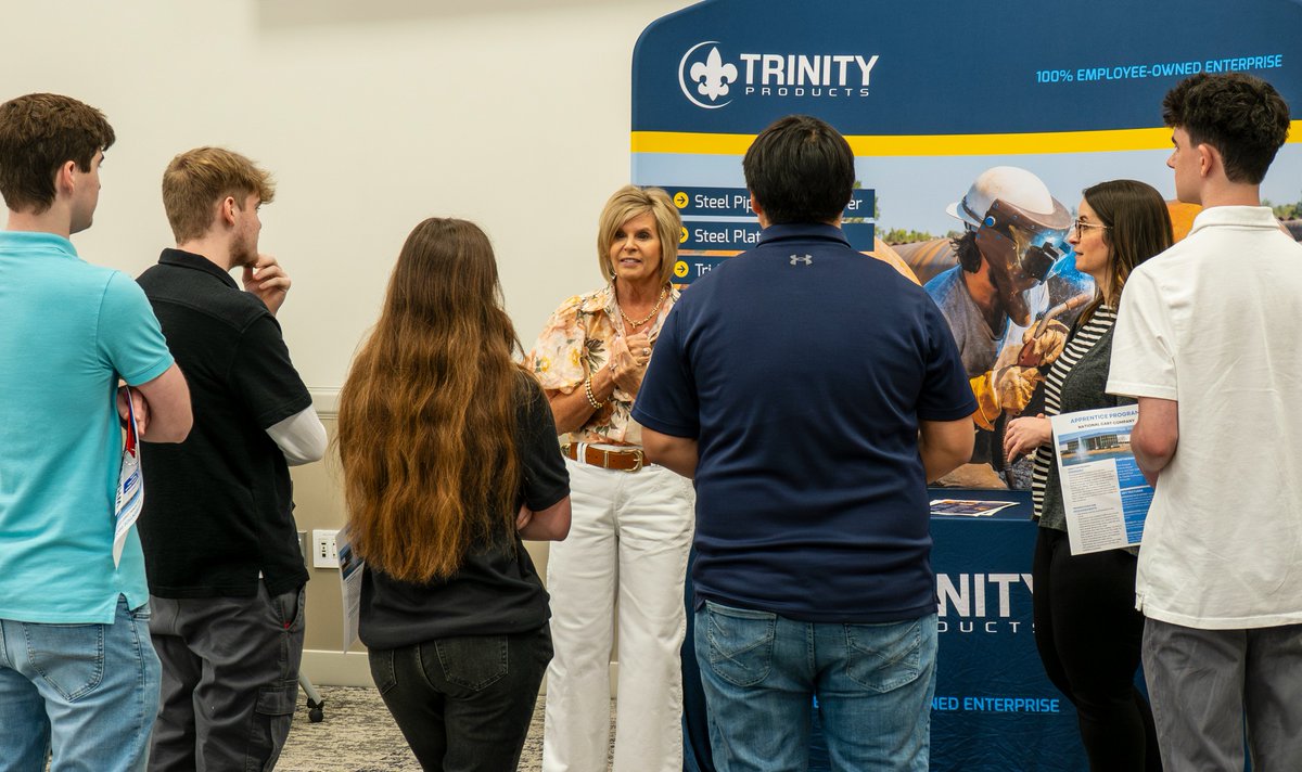 trinitypipe's tweet photo. Building Tomorrow’s Workforce—Starting Today

As part of National Apprenticeship Week, we’re proud to support the next generation of skilled professionals through our partnership with Career Wayz and the Youth Apprentice Accelerator program.

Recently, Trinity Products joined fellow manufacturers like National Cart Company and Seyer Industries for Prep Days, where students from St. Louis and St. Charles counties took the first step in their apprenticeship journey. From interview preparation and teamwork exercises to connecting with local employers, these sessions are designed to equip students with the tools and confidence needed to succeed in the workplace.
Programs like this create meaningful pathways for high school students to explore careers in skilled trades—building real-world experience, strengthening our workforce, and investing in the future of manufacturing.

We’re excited to be part of an initiative that opens doors and creates opportunities right here in our community.

#TrinityProducts #Apprenticeship #NationalApprenticeshipWeek #WorkforceDevelopment #Manufacturing #EmployeeOwnership #SkilledTrades #SteelIndustry