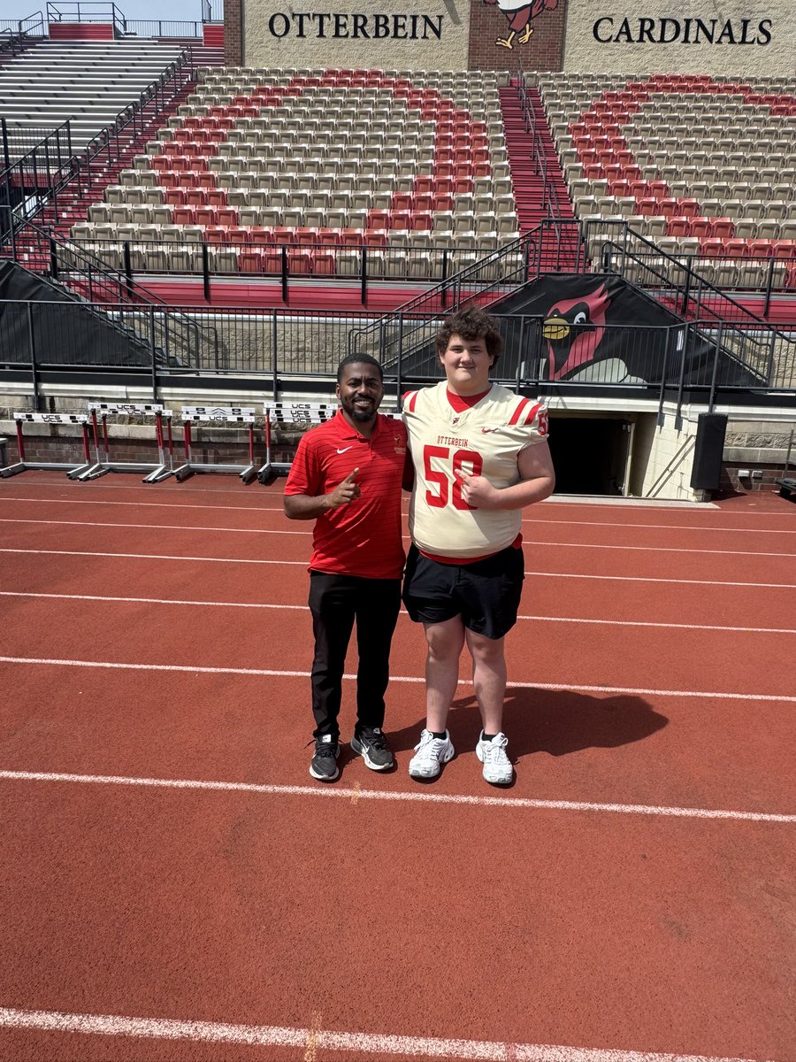 grantwalker78's tweet photo. Had a great time at Otterbein University thank you @CoachHines_13 &amp; @CoachGrant74 for having me out!!
@CoachDanScholz @CoachRio5x @PrepRedzoneOH @JaredLuginbill @OakHillsFB https://t.co/m3KIQaQJIX