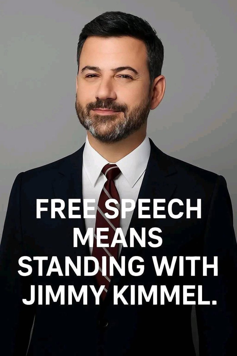 I stand with Jimmy Kimmel and Free Speech.

Retweet if you agree.