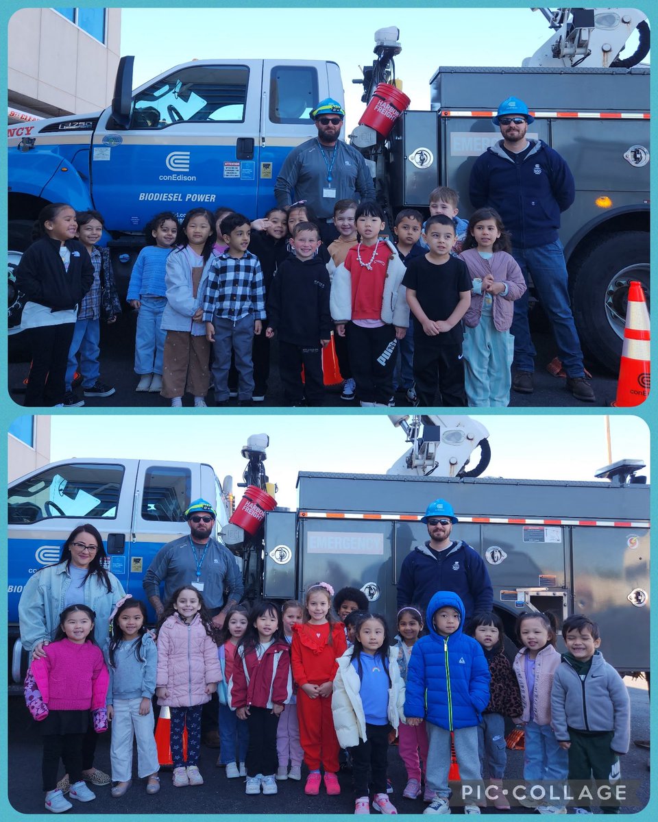 D31BeeHiveSI's tweet image. Pre-K students at 2389 Richmond Ave had a special visit from a Con Edison truck. The team shared information about their jobs and how they help provide electricity. #thefutureisbright⭐️ #d31istheplaceto🐝 
@DJacobsen920 @AP_JelaniMiller @CSD31SI @NYCSchools @DocPalton