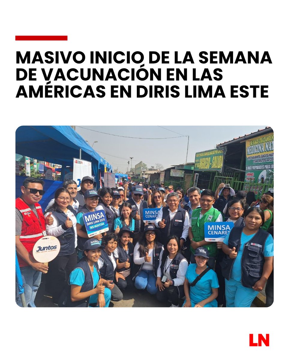 lanoticiaperu_'s tweet image. #Actualidad | 💉🎉 #Salud 🇵🇪 Con un colorido pasacalle en Huaycán, la Ministerio de Salud y la DIRIS Lima Este impulsaron la Semana de Vacunación en las Américas 2026. 👨‍👩‍👧‍👦 Vacunas gratuitas para niños y adultos buscan cerrar brechas y prevenir enfermedades. ⚠️💪 

#Vacunación