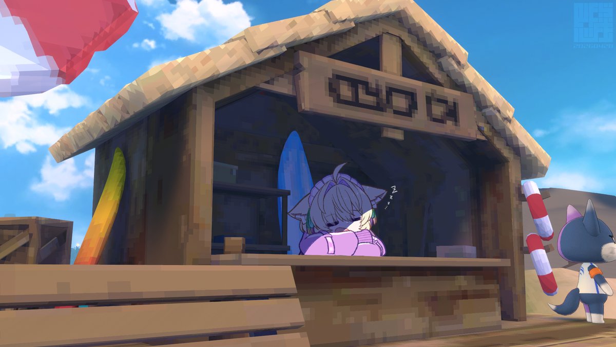 k12ne_12k1's tweet image. お店番
(ここでAFKしたらちょうど良かった)
#真冬3D
#FISH
#VRCイラスト