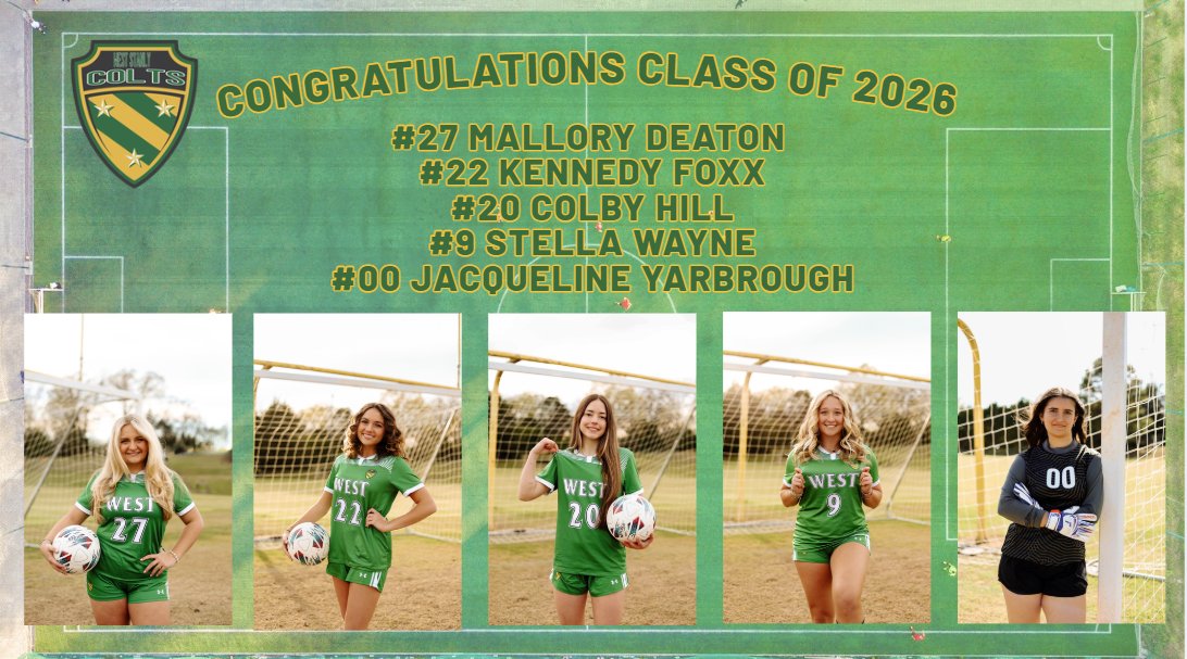 WSColtsWSoccer's tweet photo. Congratulations to our Class of 2026 Seniors!!!! 🎓 What an incredible career at West Stanly! Wishing you all the best of luck in everything ahead.  Let's Go Senior Lady Colts!!!!! @WSHSathletics https://t.co/hWqvXTB8WH