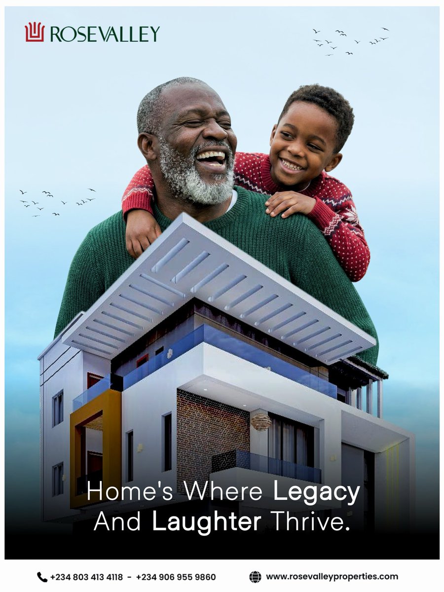 RosevalleyP's tweet image. Beyond the concrete lies a sanctuary for generations. Secure your family’s greatest moments in a masterpiece built on excellence and absolute trust. Start building tomorrow, today. Send us a DM.
#RoseValleyProperties #RealEstateNigeria #FamilyLegacy