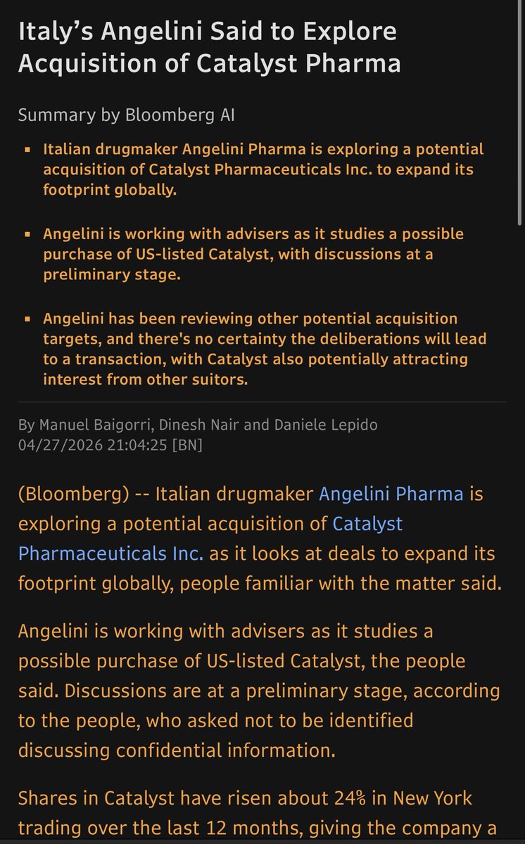seedy19tron's tweet photo. More M&amp;A $CPRX https://t.co/XVLzABR5D8