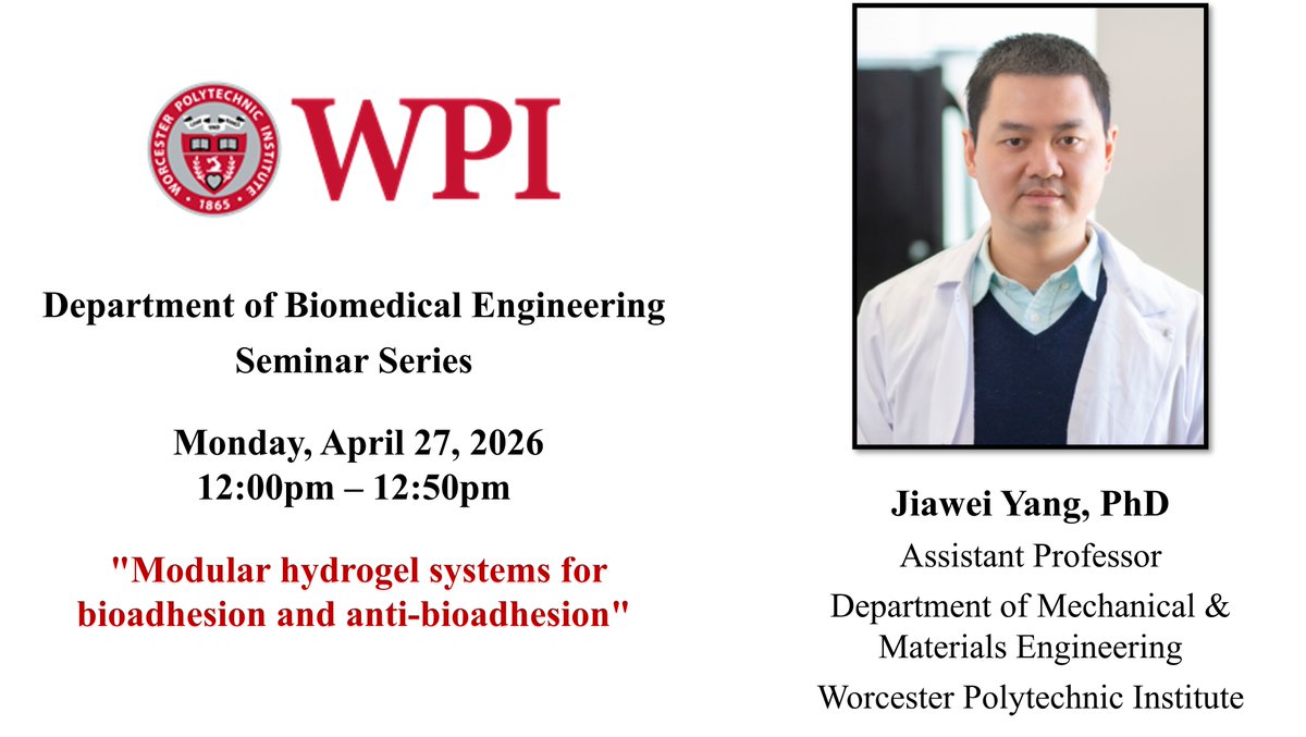 WPI Biomedical Engineering Department tweet media