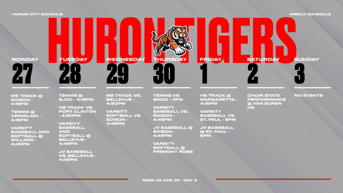 Huron Athletics and Activities tweet media