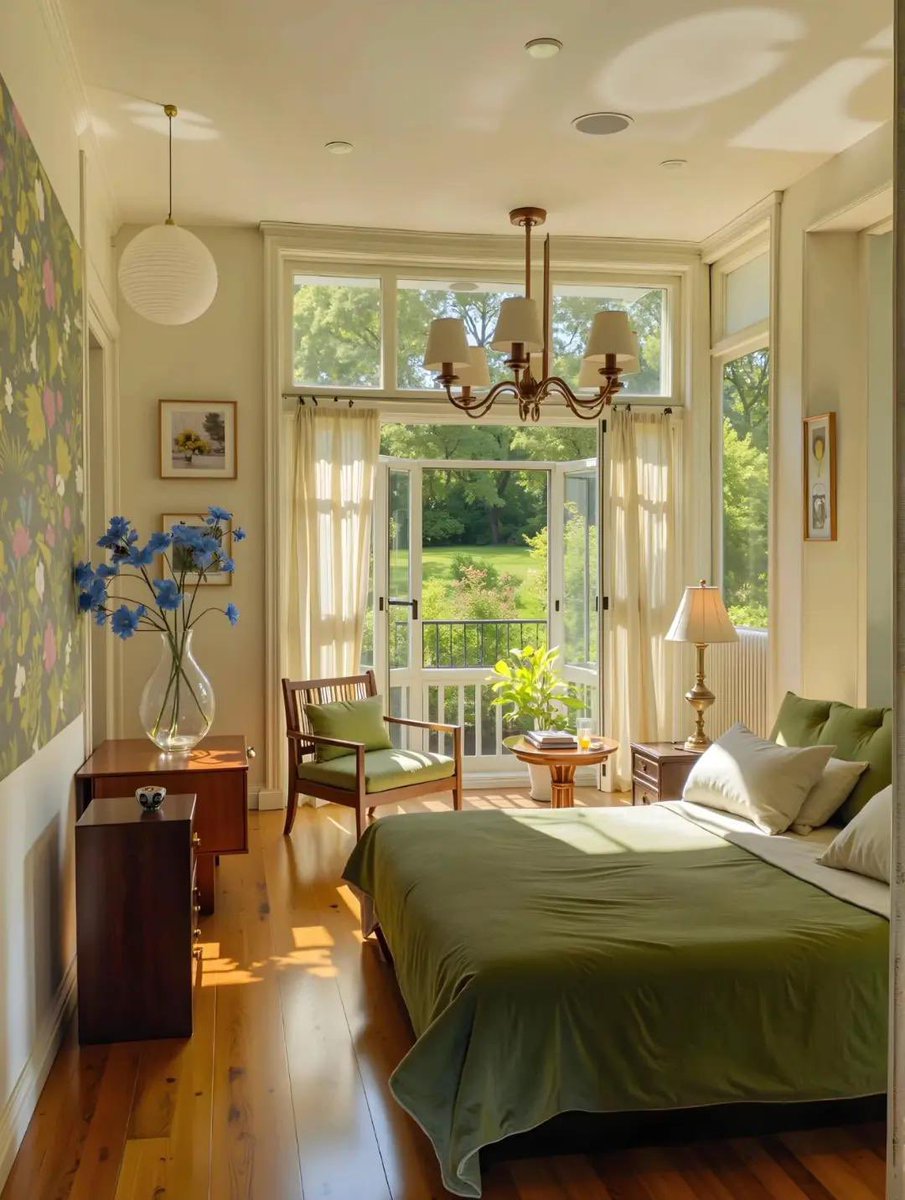 The natural light coming into the room is absolutely beautiful... I’m obsessed with decor that blends seamlessly with nature like this