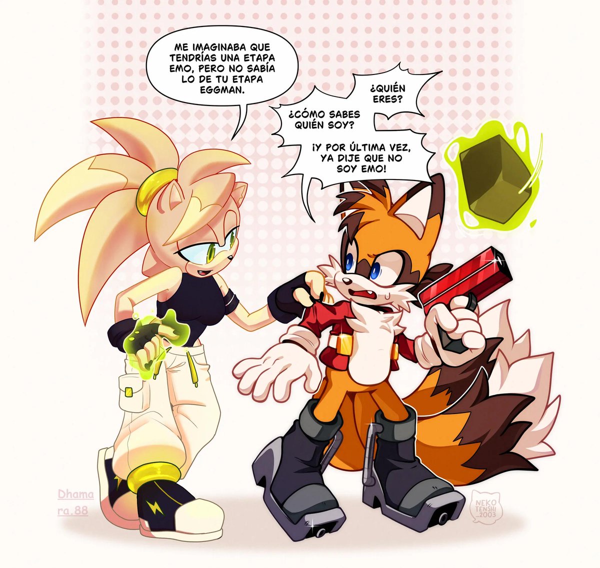 2003Nekotenshi's tweet image. 🎨🌟Collab with @dham13849668 🌟🎨
 I had fun drawing Miles in his Eggman version hehe🤭

#sonicthehedgehog #sonicau #digitalart #fanart
