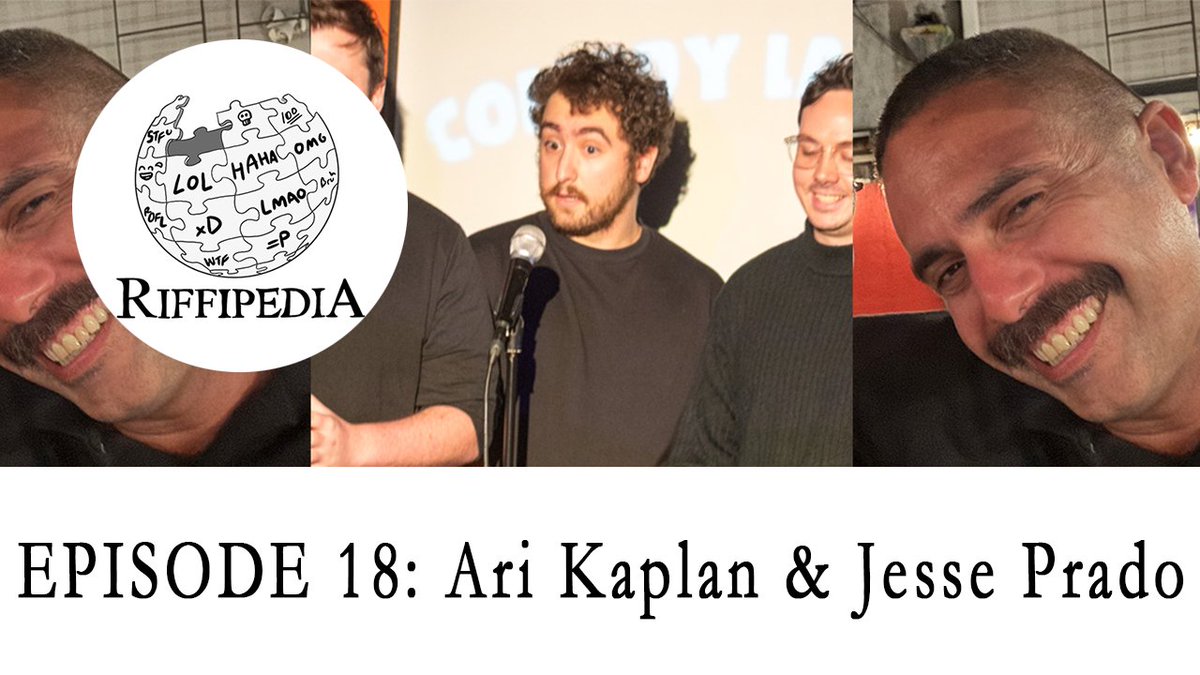 scopgieb's tweet photo. New Riffipedia episode out today with @jus_prado and @jokerivers38 , check out Bushwick's finest riffing on random wikipedia articles https://t.co/UR9vTjnzUh