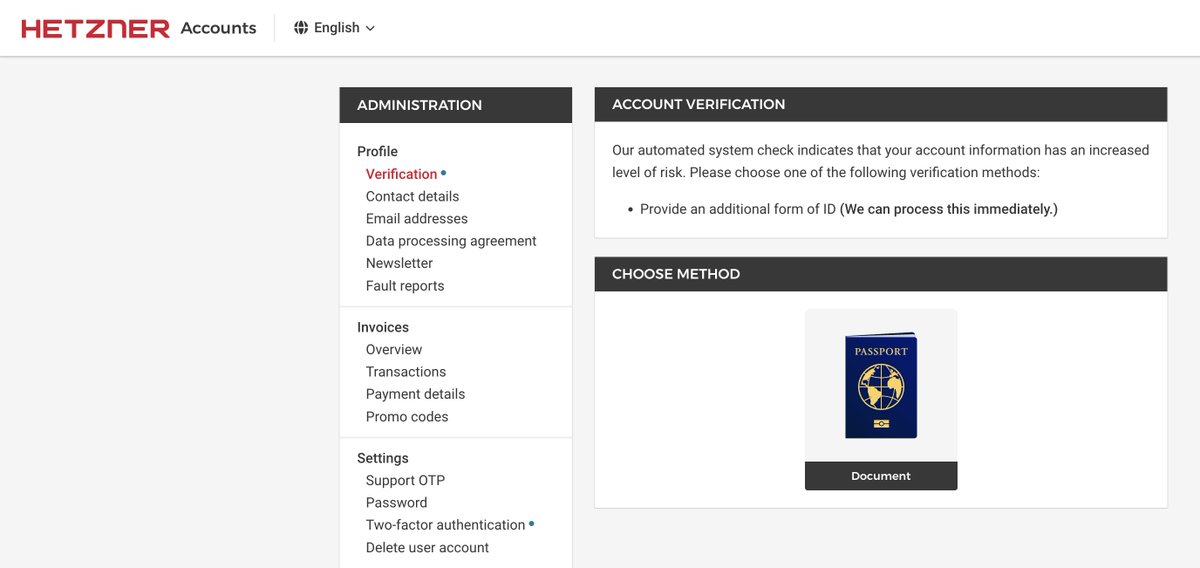 steevehook's tweet photo. @Hetzner_Online is that how you treat everyone who signs up, or just people from third world countries? Curious who's buying your info.

Asking for a friend 😑 https://t.co/WOmJ3kTuRl