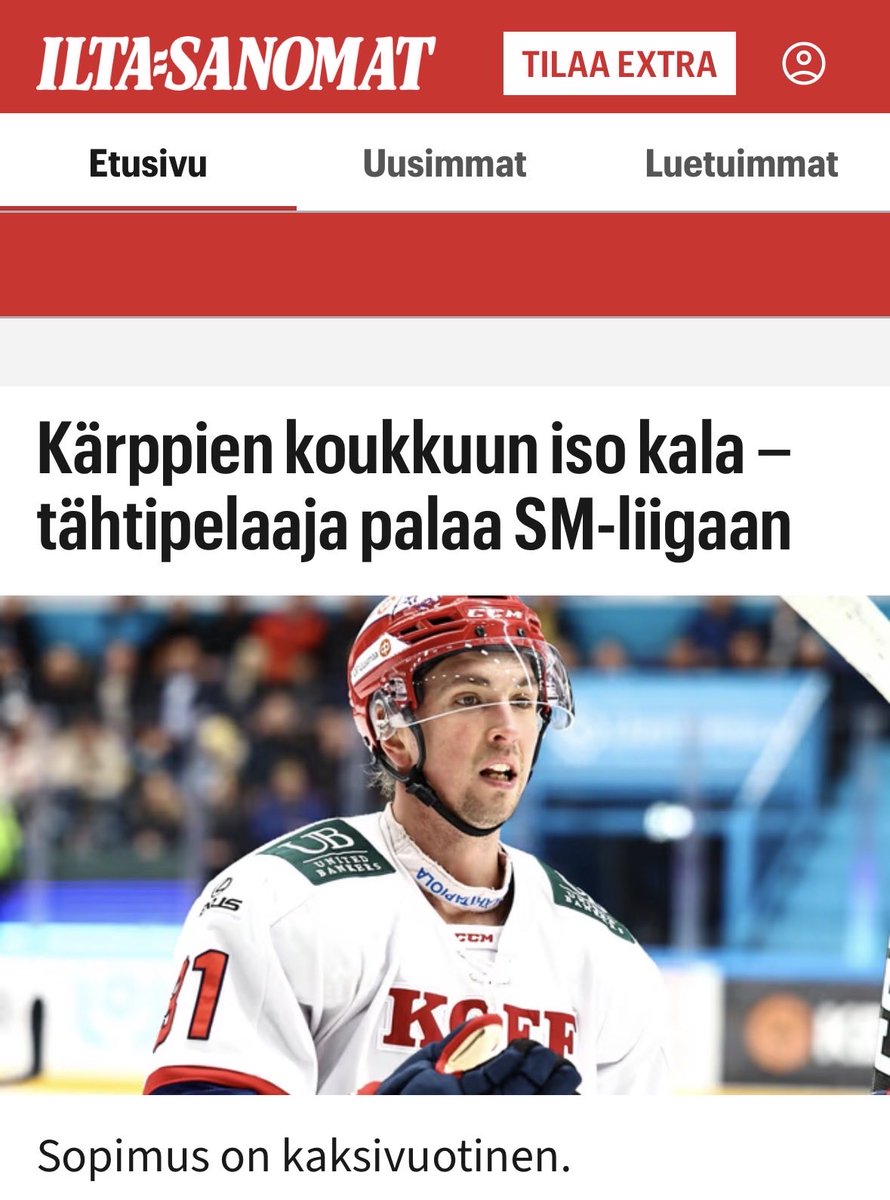 PerttiHenriksso's tweet photo. Tähtipelaaja? Se ei toi tähtistatus kummoisia iltapäivälehdissä vaadi  #HIFK https://t.co/fuIuEQ8fMD