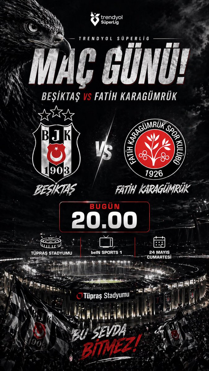 TepukSocial's tweet photo. Beşiktaş - Karagümrük maçı Saat 20:00’da. #beşiktaş #karagümrük #süperlig #futbol https://t.co/zppx8gevjB