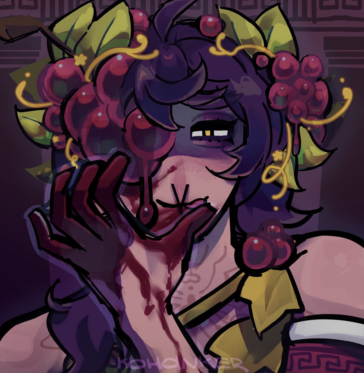 kohanker's tweet photo. Dionysus Angelo | Brawl Stars 🍇
#fanart #digitalart #procreate https://t.co/2GkNmIhlEn