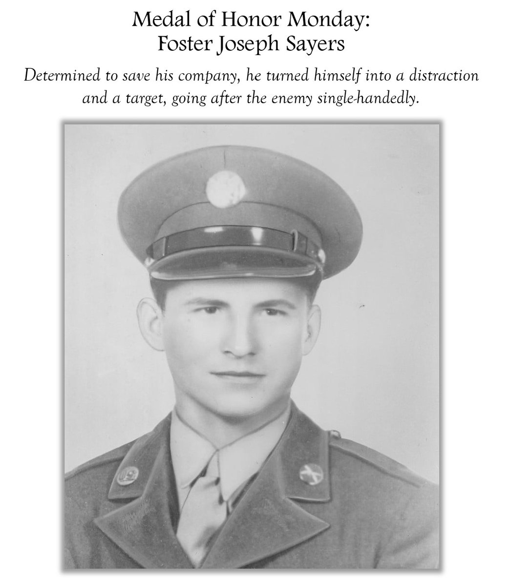TaraRoss's tweet image. #MedalOfHonor Monday! 🇺🇸 On this day in 1924, a future Medal of Honor recipient is born in Centre County, Pennsylvania. Perhaps no one expected Foster Sayers to achieve all that he did? His childhood had been a rough one, bouncing from foster home to foster home.

#storytime 🧵👇
