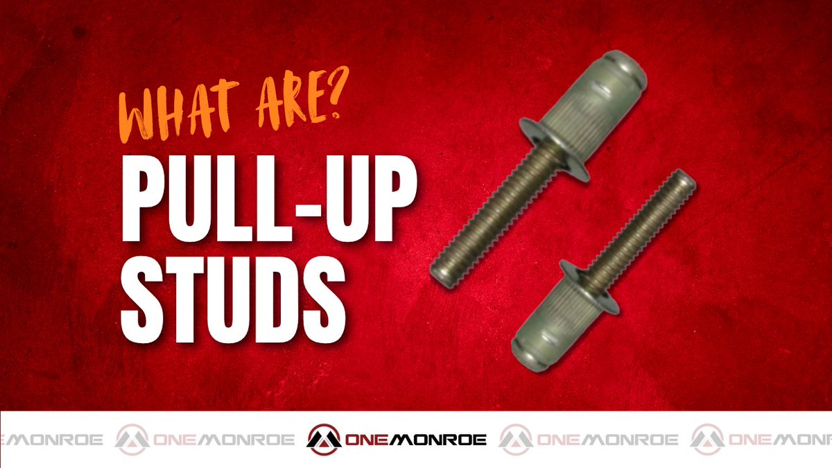 MonroeEngineer's tweet photo. Need a reliable way to add external threads to thin materials? 

Pull-up studs provide a strong fastening solution that’s easy to install and resistant to vibration. Learn how they work in our beginner’s guide. 
#fasteners #manufacturing #engineering #industrial #onemonroe 

https://t.co/hF3laMt7qb