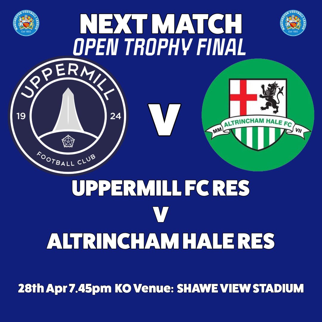Uppermill_FC's tweet photo. @THEMCRFL @FCTrafford @AltrinchamHale https://t.co/eGScXxlPWi