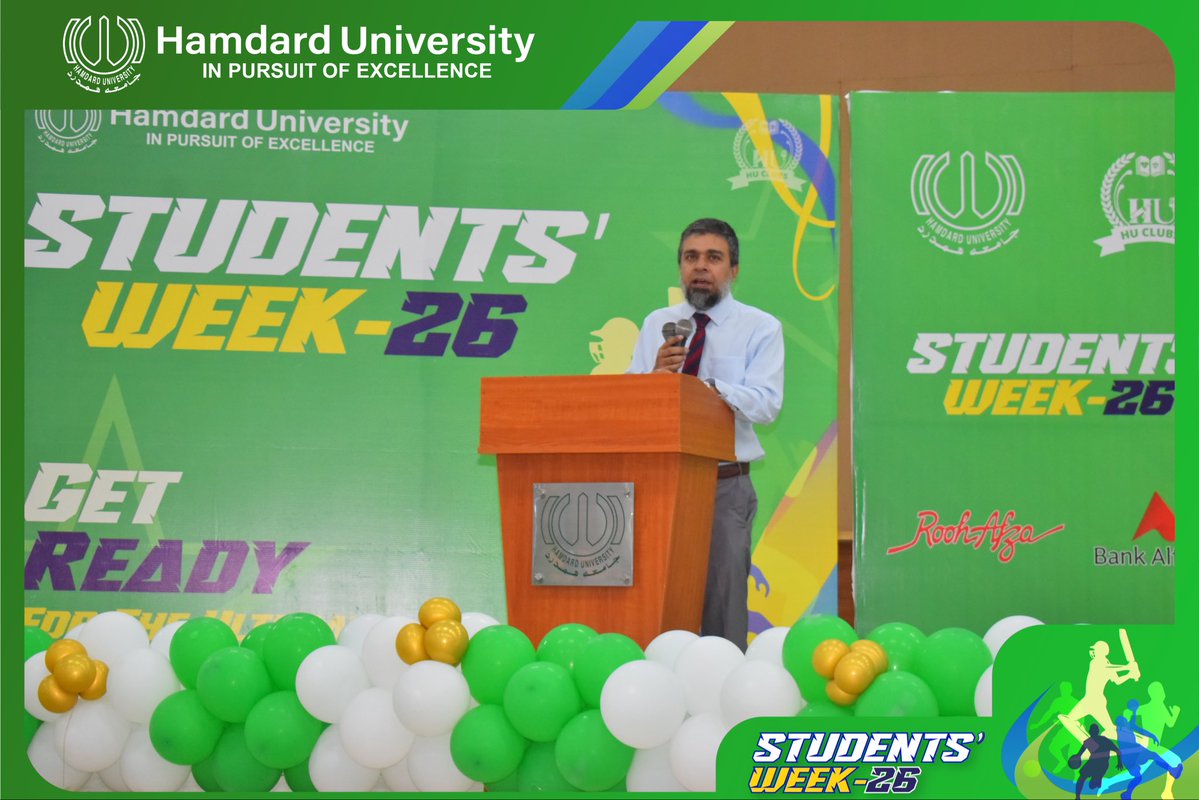 HamdardUni's tweet image. Students’ Week 2026 Opening Ceremony marked the beginning of a vibrant celebration of talent, unity, and student spirit.

#StudentsWeek2026
#OpeningCeremony
#StudentSpirit