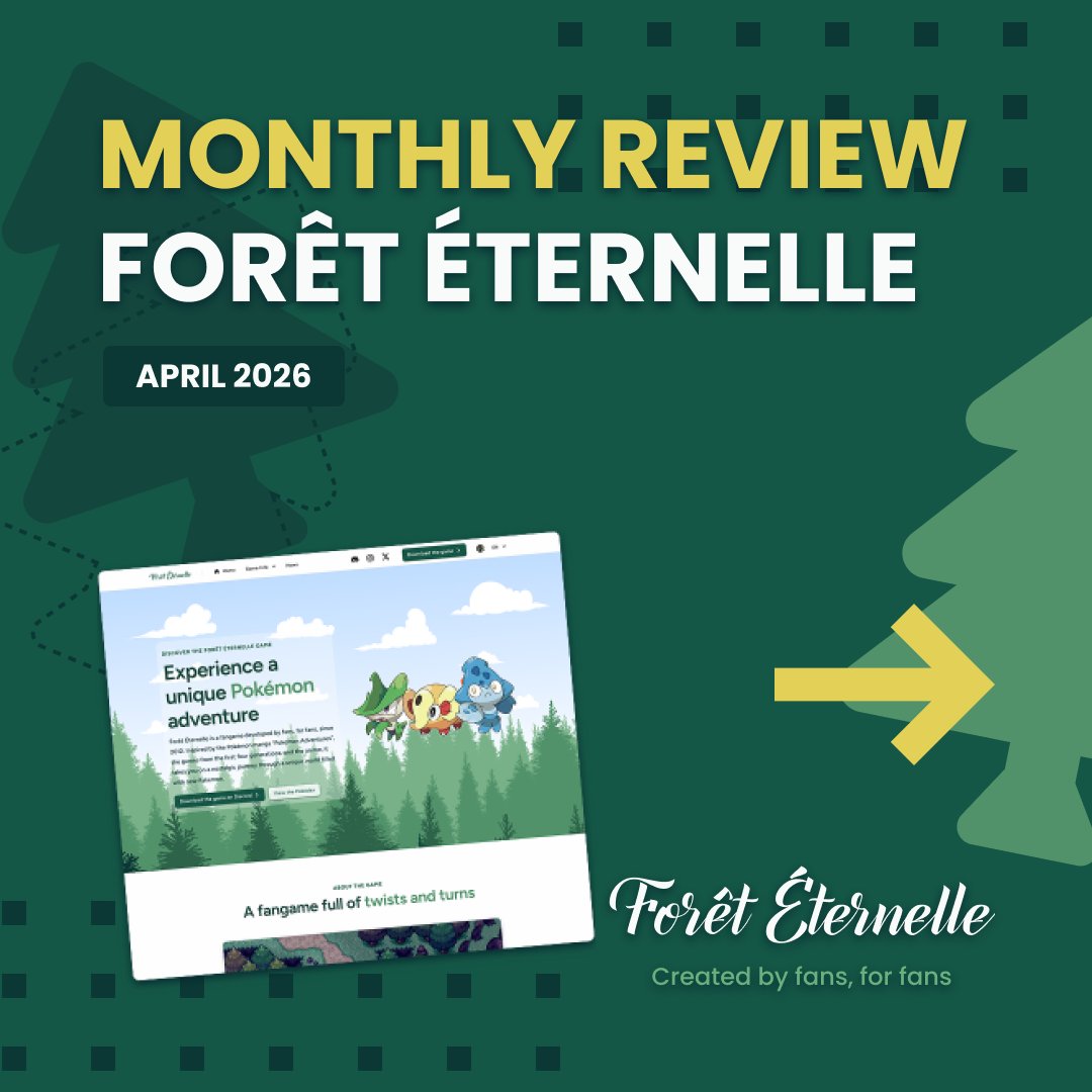 ForetEternelle's tweet photo. Hey trainers! 👋

A new month means new progress for the game! Feel free to check out the new website, it’s very comprehensive and has all the information you might need for your adventure! 📖

https://t.co/OoYuuyHeKA

🖥️ Aura
© Forêt Éternelle 🌲 https://t.co/97JAAfHmdH