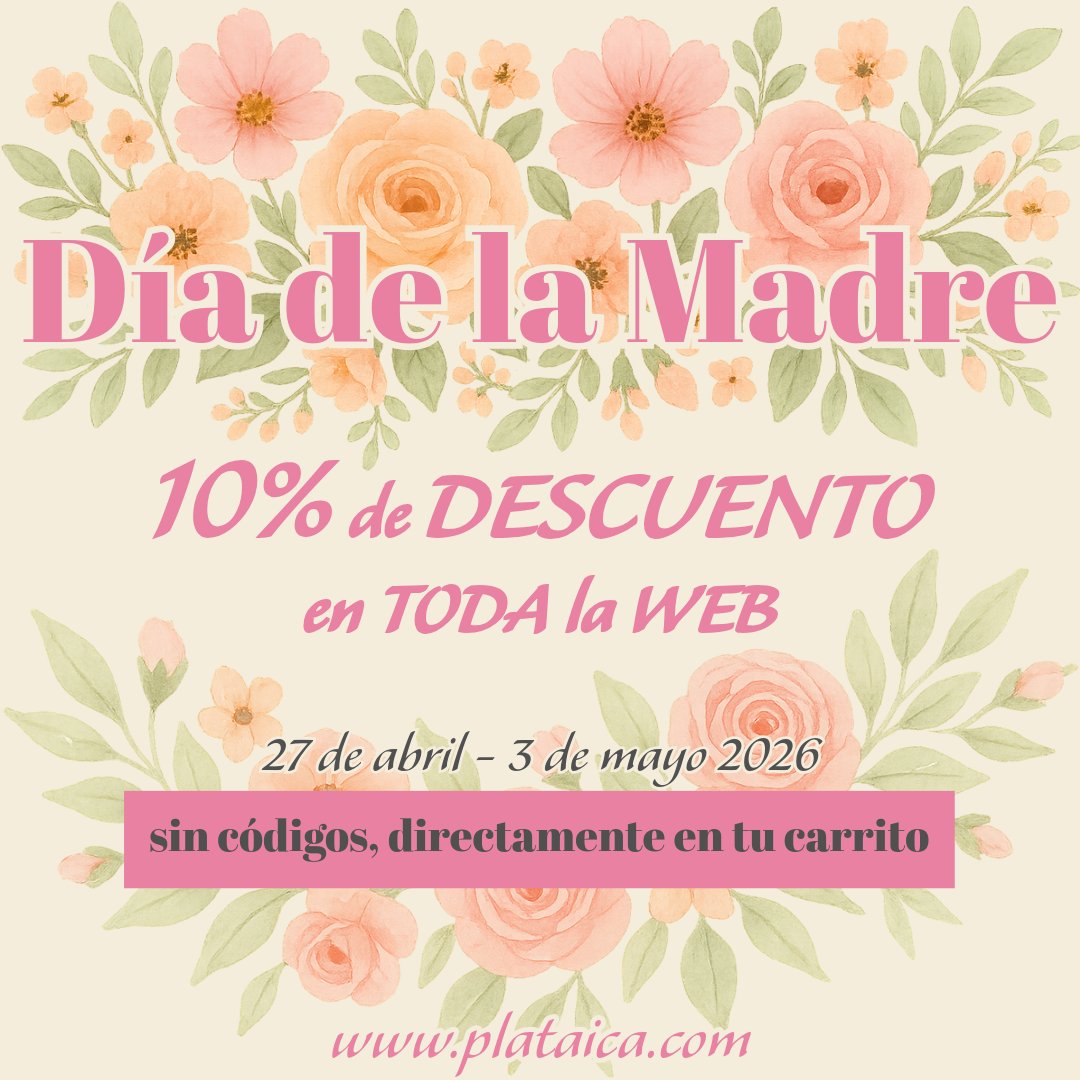 Plataica's tweet image. Buscando un 🎁 REGALO ÚNICO para el #DíadelaMadre? 🤔

Descubre mi #JoyeríaArtesanal y encuentra el regalo IDEAL 😜

⭐ #OFERTA ⭐ 10% de #DESCUENTO 💝 hasta el 03/05/2026

plataica.com

Sin códigos, directamente en tu carrito🛒 😜

#envíogratis #Handmade #hechoamano