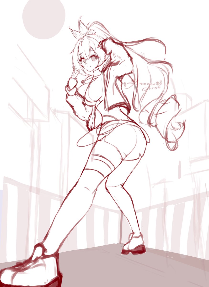 ananna_art's tweet photo. Cm wip💙

I wanted to challenge myself on doing perspective but Idk whether I am doing this right or wrong

Ended up spending  3hr on this sketch 😭 https://t.co/QHuzxTe0yy