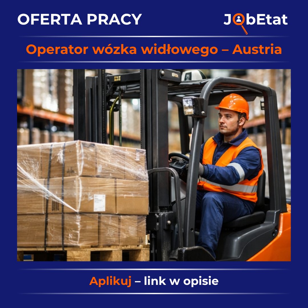 JobEtatpl's tweet image. 💼 Operator wózka widłowego – Austria

👉 jobetat.pl/oferty-pracy/o…
 
➡️ obsługa wózka i transport towarów
➡️ praca magazynowa i logistyczna
➡️ stabilne zatrudnienie za granicą

#praca #austria #operatorwozka #pracazagranica #jobetat #rekrutacja #ofertapracy #calapolska