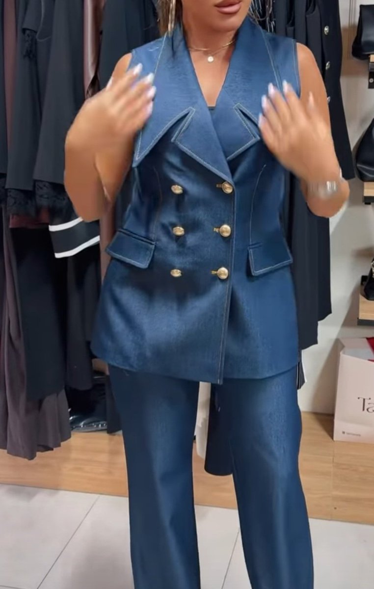 PatyGallardo's tweet image. #outfit #casual #denim 
#color