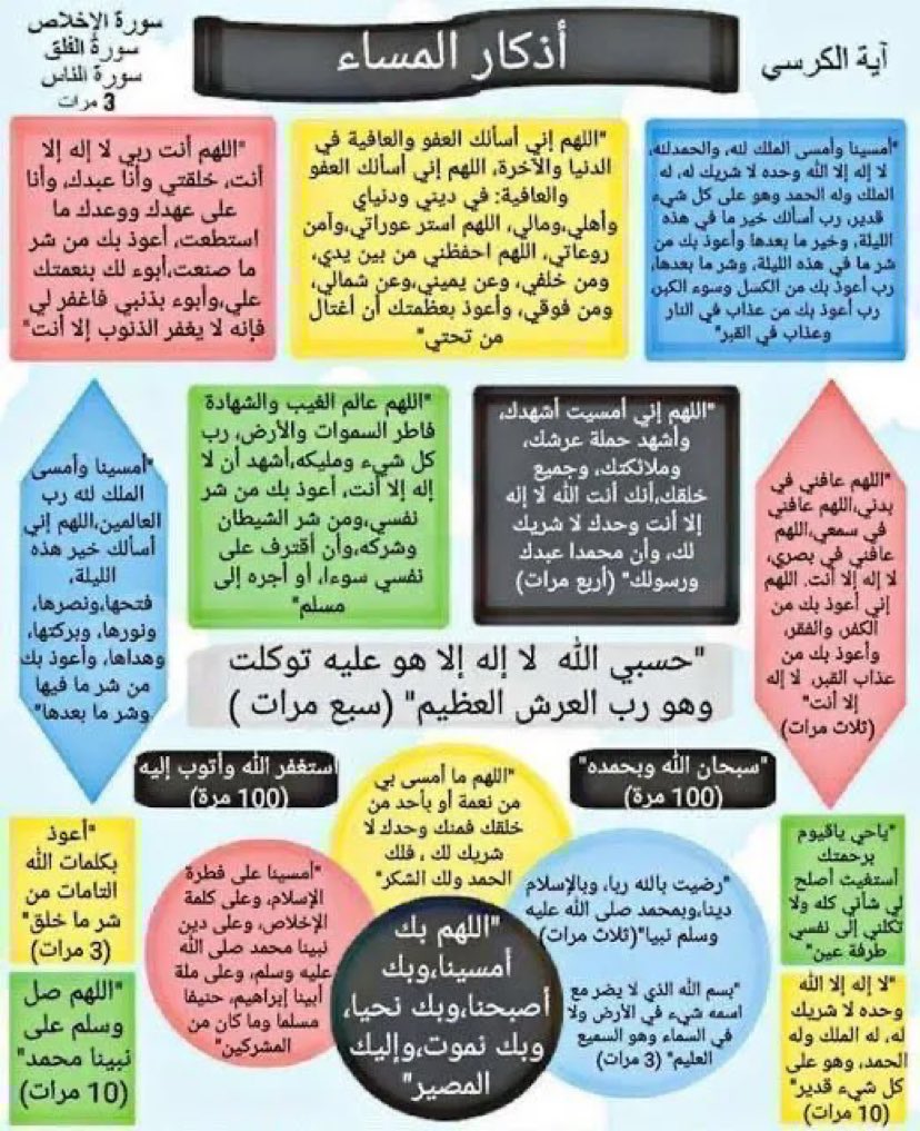 alsha3rawy's tweet photo. #تذكير 

#أذكار_المساء  ( حصنك الحصين لا تنساها ❤️)

من أصبح وأمسى في جوار ربه فلا خوف عليه.

#الشعراوي https://t.co/SJMIXzEfgl