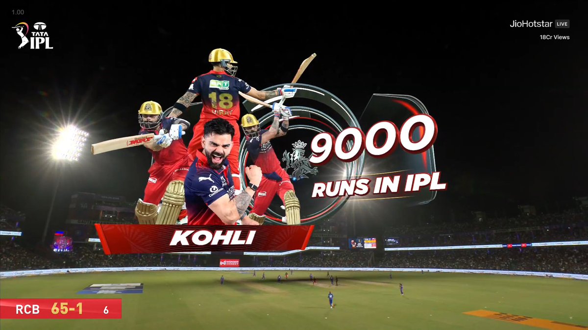 krantiveerkvrs's tweet photo. No player can ever break this 9000 runs record by King.
What a dominance by RCB 🔥 over delhi 🤡.
#DCvsRCB https://t.co/fRAgZuvcL0