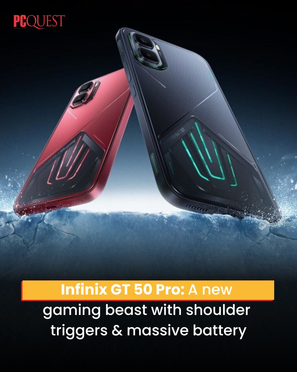pcquest's tweet image. @Infinix_Mobile GT 50 Pro brings gaming triggers, high refresh display, and big battery, making it one of the most exciting gaming smartphones in its segment.

pcquest.com/smartphones/in…

#PCQuest #InfinixGT50Pro #smartphones #android