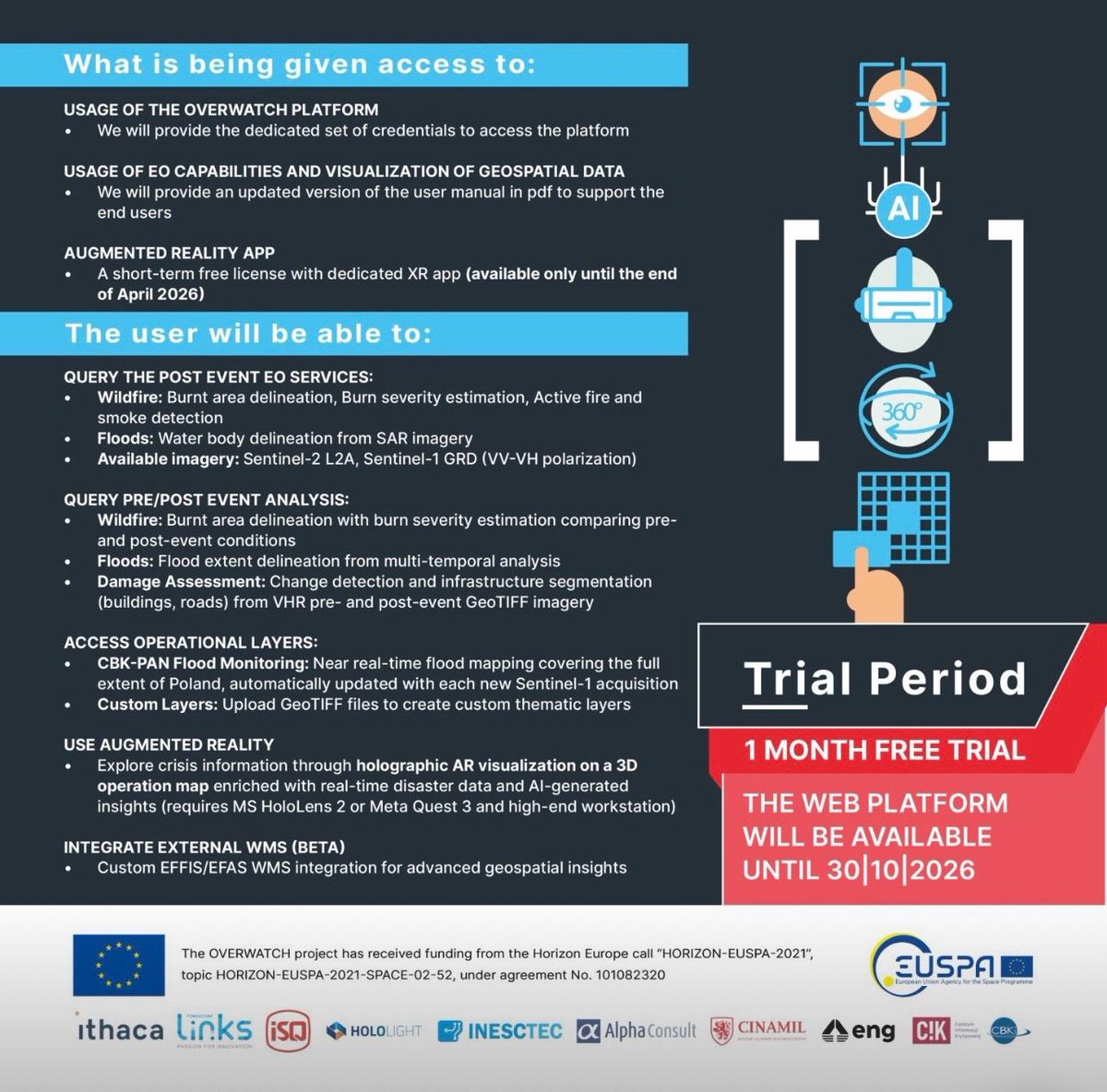 Overwatch_EU's tweet photo. 🟥 Experience #OVERWATCH in Action 🟥

Take advantage of our 30-day #FREETRIAL and see how #OVERWATCH can support your workflow.

🔎 Explore features
📊 Analyze data
⚡ Improve performance

📅 Valid until 30 October 2026

📩 Contact us to join https://t.co/loI0ZAGEU1