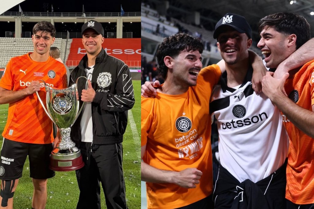 AndrewJames1901's tweet image. Albion’s Babis Kostoulas flew back home over the weekend to watch his older brother Konstantinos win the Greek cup! 🇬🇷🏆💙🤍

OFI Crete beat PAOK 3️⃣-2️⃣ in extra time!

#Brighton #BHAFC #ethnikiomada