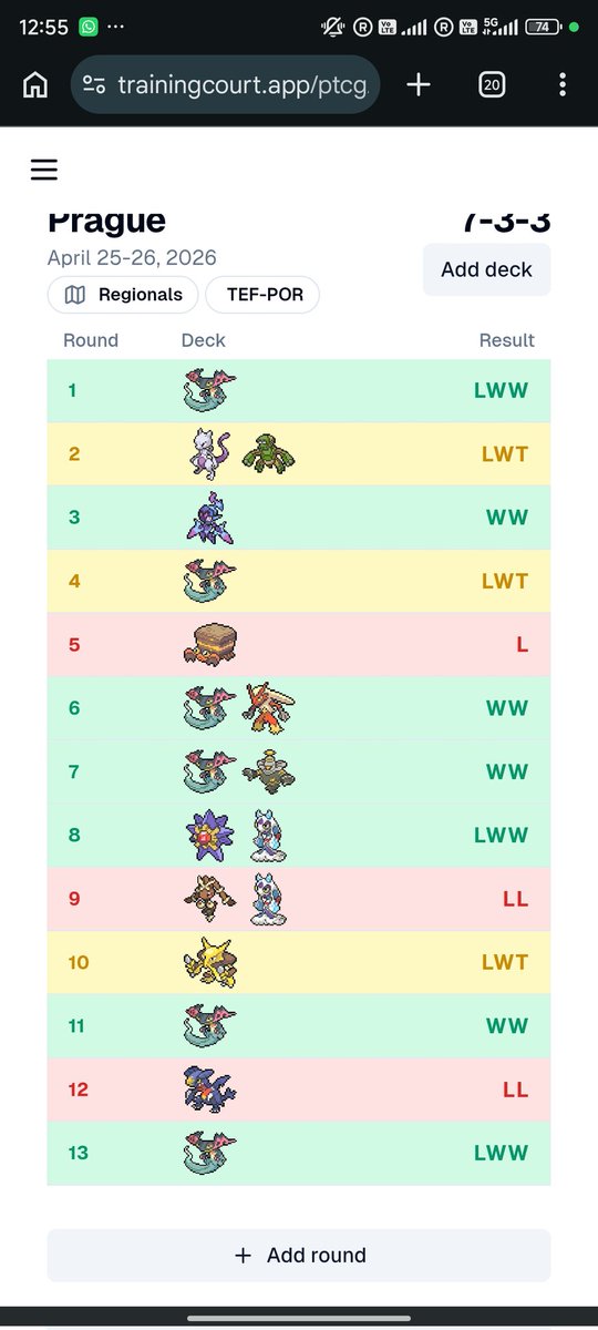 LMarry13's tweet photo. Got top 256 at Prague regional. Big thanks to @Nataliem9999 for the preparation and insight, would never won a mirror match without her help. 🫣
Shoutout to Yveltal, Munkidori and Boss's Orders. https://t.co/yzLVxSV9ME