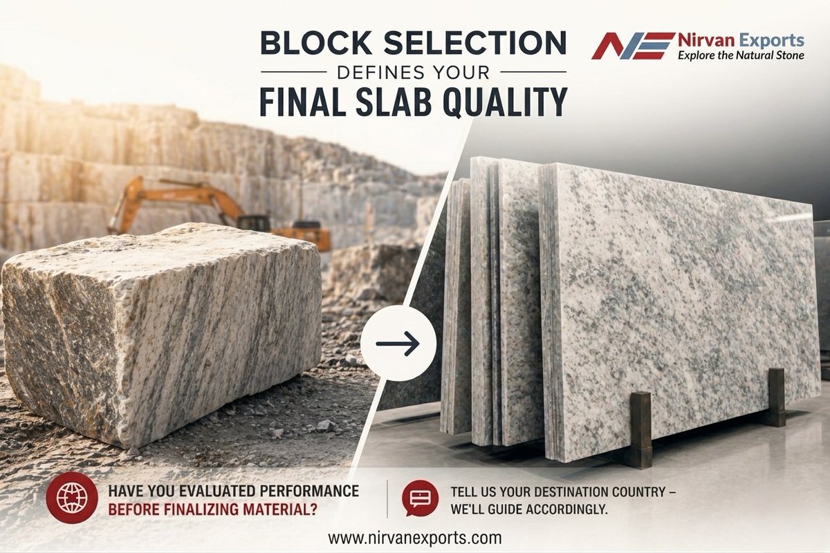 nirvan_exports's tweet photo. Final slab quality starts at the quarry.

Block selection defines:
👉🏻Shade consistency
👉🏻Yield %
👉🏻Pricing
👉🏻Repeat supply

Sourcing via traders often means less control.

Are you buying blocks or controlling the source?

Let’s discuss smarter sourcing. https://t.co/pAyv1FAzzu