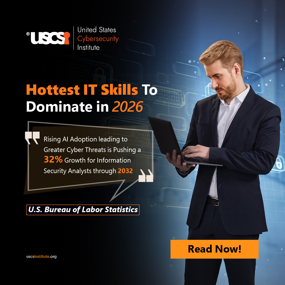uscsinstitute's tweet image. Discover the top IT skills set to lead in 2026. Stay ahead with AI, ML, cybersecurity, data engineering, DevOps, automation &amp;amp; cloud security. Start building your future-ready career skillsets with USCSI- Read now tinyurl.com/2s4eb7ex

#ITSkills #FutureSkills #TechCareers