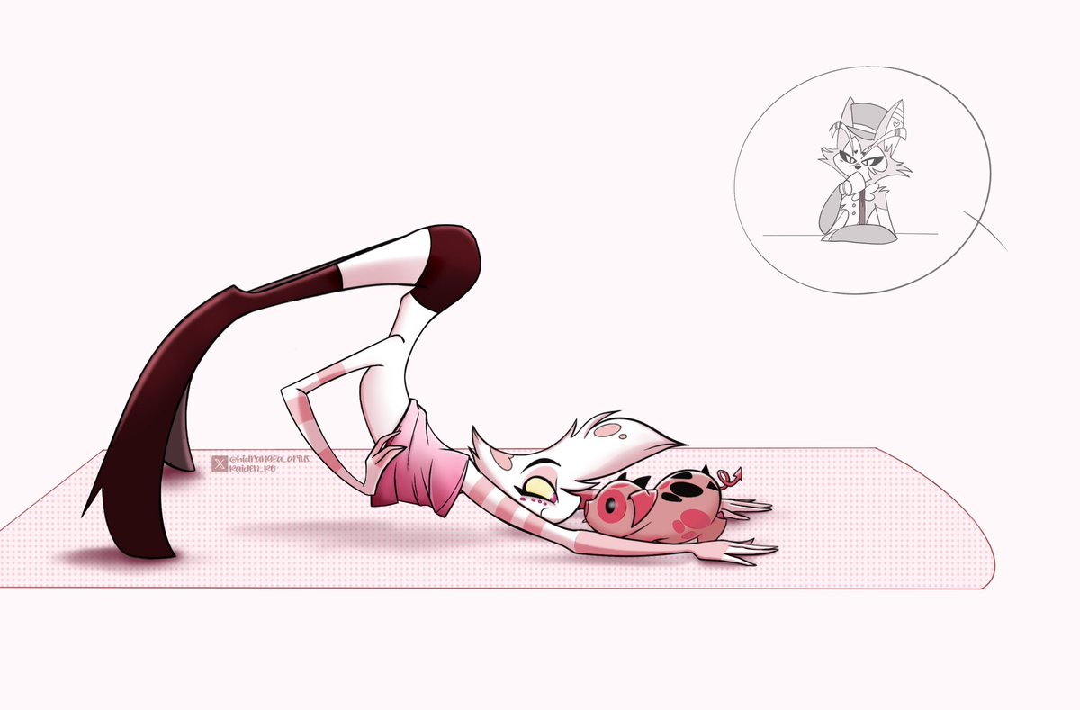 hidrangea_arius's tweet photo. Let's start the week with stretching exercises 💕🕸️

#huskerdust #angeldust #fatnuggets #hazbinhotelsketch #hazbinhotel https://t.co/5gzMTD0yt5