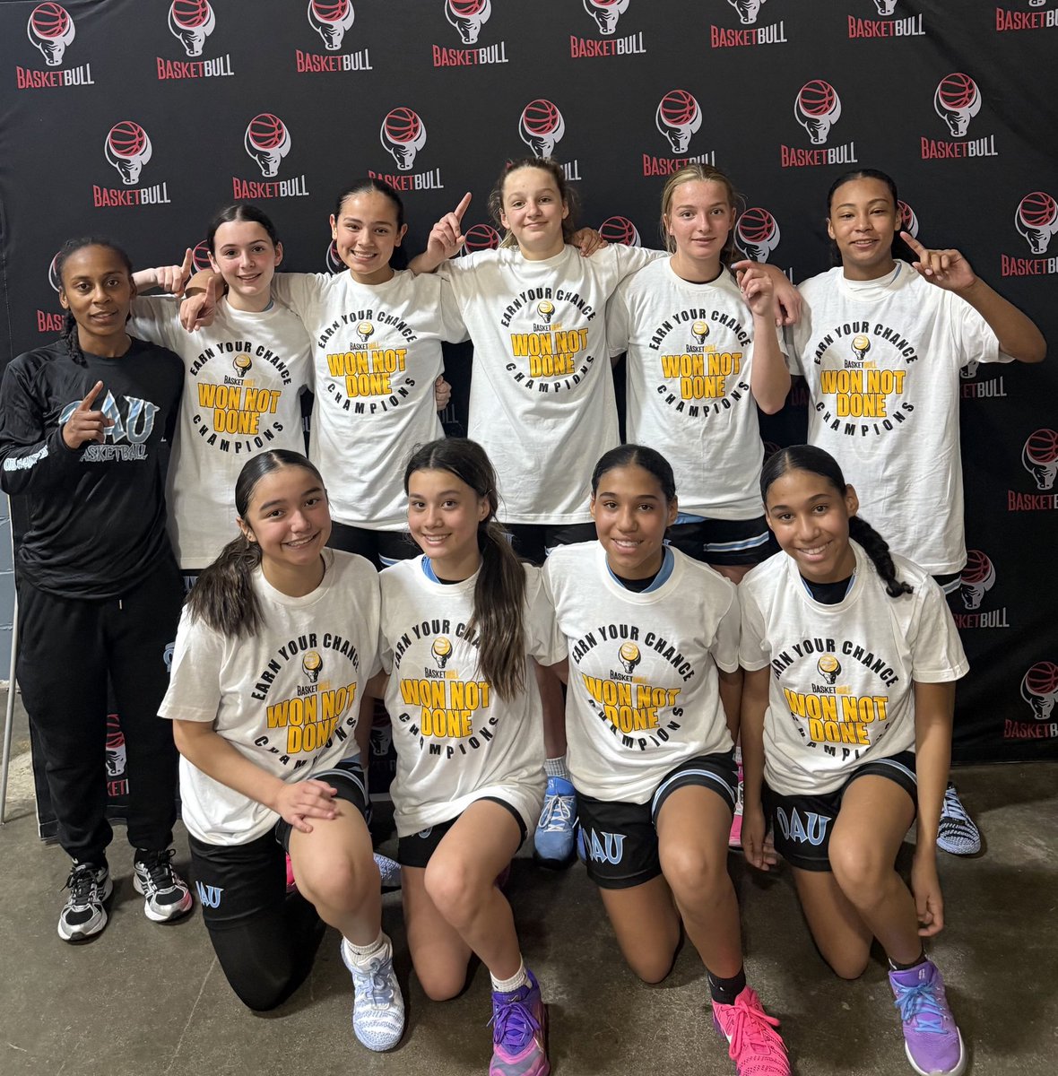 odds_against_us's tweet photo. Congrats to our 7th Grade girls (Black) for bringing home the chip this weekend. These girls battled stayed locked in &amp; proved exactly why they’re champs. They played with heart &amp; that OAU toughness. Proud of the way they competed, supported each other, and finished the job.🏆🩵 https://t.co/zbimWiAYf0