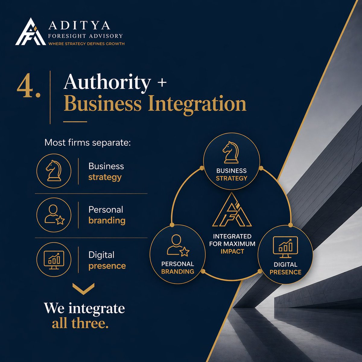 adityaforesight's tweet image. WHAT SETS US APART

Strategy + Execution

Systems Thinking Approach

Long-Term Strategic Thinking
Authority + Business Integration
No generic frameworks.

 #BusinessStrategy #GrowthStrategy #Entrepreneurship #Consulting #Leadership #AdityaForesightAdvisory #AdityaSameerMane