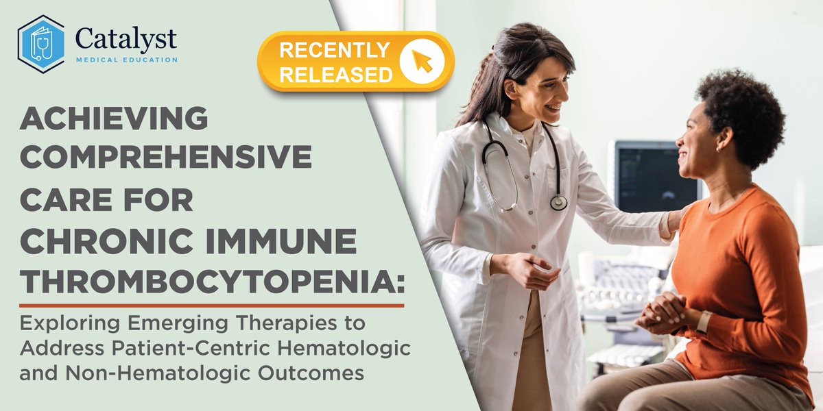 CatalystMedEd's tweet photo. Join #ITP experts Dr. David Kuter, Dr. Nichola Cooper, &amp; Dr. Cindy Neunert for a #CE activity with patient vignettes from @PDSA_ITP. Access evidence-based presentations &amp; educational materials to support patient-centered care in chronic ITP. https://t.co/rfUcpRt5x0 https://t.co/9DCK9NTmJK