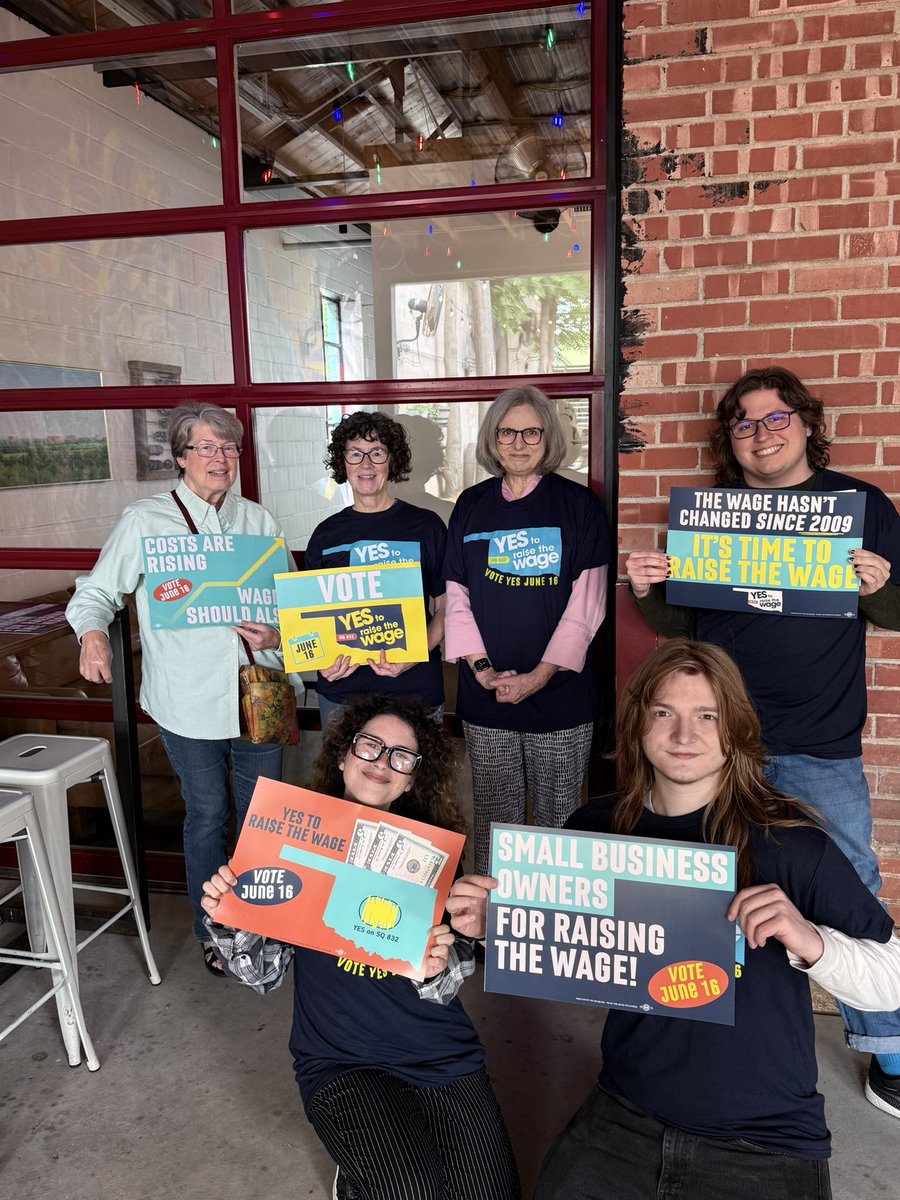 Our canvass teams covered a lot of ground this weekend spreading the word to vote YES on June 16 to #RaiseTheWage! 

Lawton, Norman, Tulsa, OKC, and Stillwater — thank you for showing up! Don’t miss the next one 👀