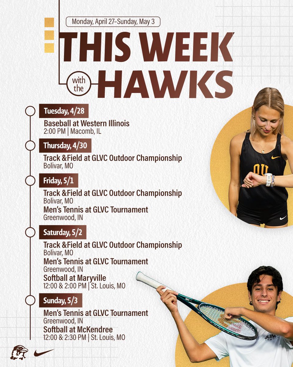 QUHawks's tweet photo. Closing in on the finish line π
Final stretch of the 2025-26 season is here with postseason action heating up π₯
#HawkUp https://t.co/qJysSgdaYK