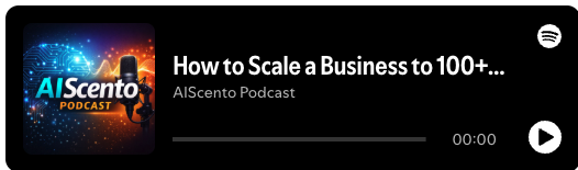 Listen to AIScento Podcast on Spotify for Creators open.spotify.com/episode/1Wzesn… 

#Podcast #AI #AIsCento