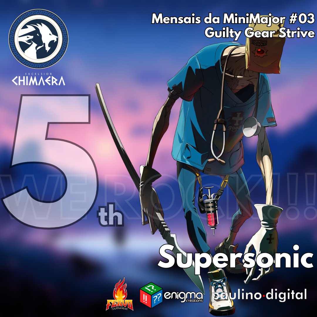 ExcelChimaera's tweet photo. O @supersonic1988 após conquistar uma boa colocação no Quinzas, foi além, participou da competição off-line mensal promovida pela @minimajorBR e mostrou sua evolução e gameplay no #GBVSR mais uma vez com seu #Anre e no #GGST usando o #Faust! 🥈

Parabéns! 🔥 

#GuiltyGearStrive https://t.co/NjPkEjEdQl
