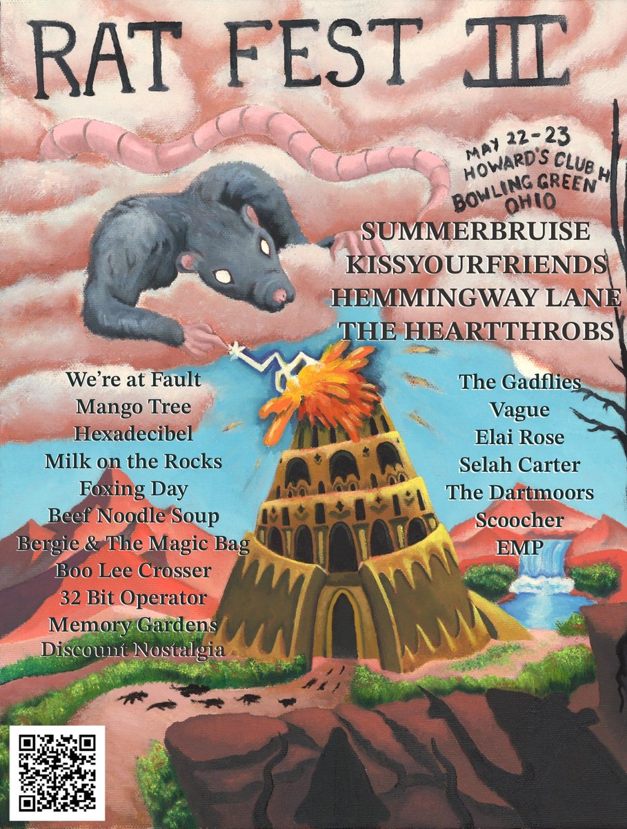 RAT FEST 3

BOWLING GREEN OHIO

2 DAYS @ HOWARDS 

MAY 22nd + 23rd

22 BANDS OVER 2 DAYS

Sick locals, many friends old and new, great music :) Plus Discount Nostalgia reunion holy shit