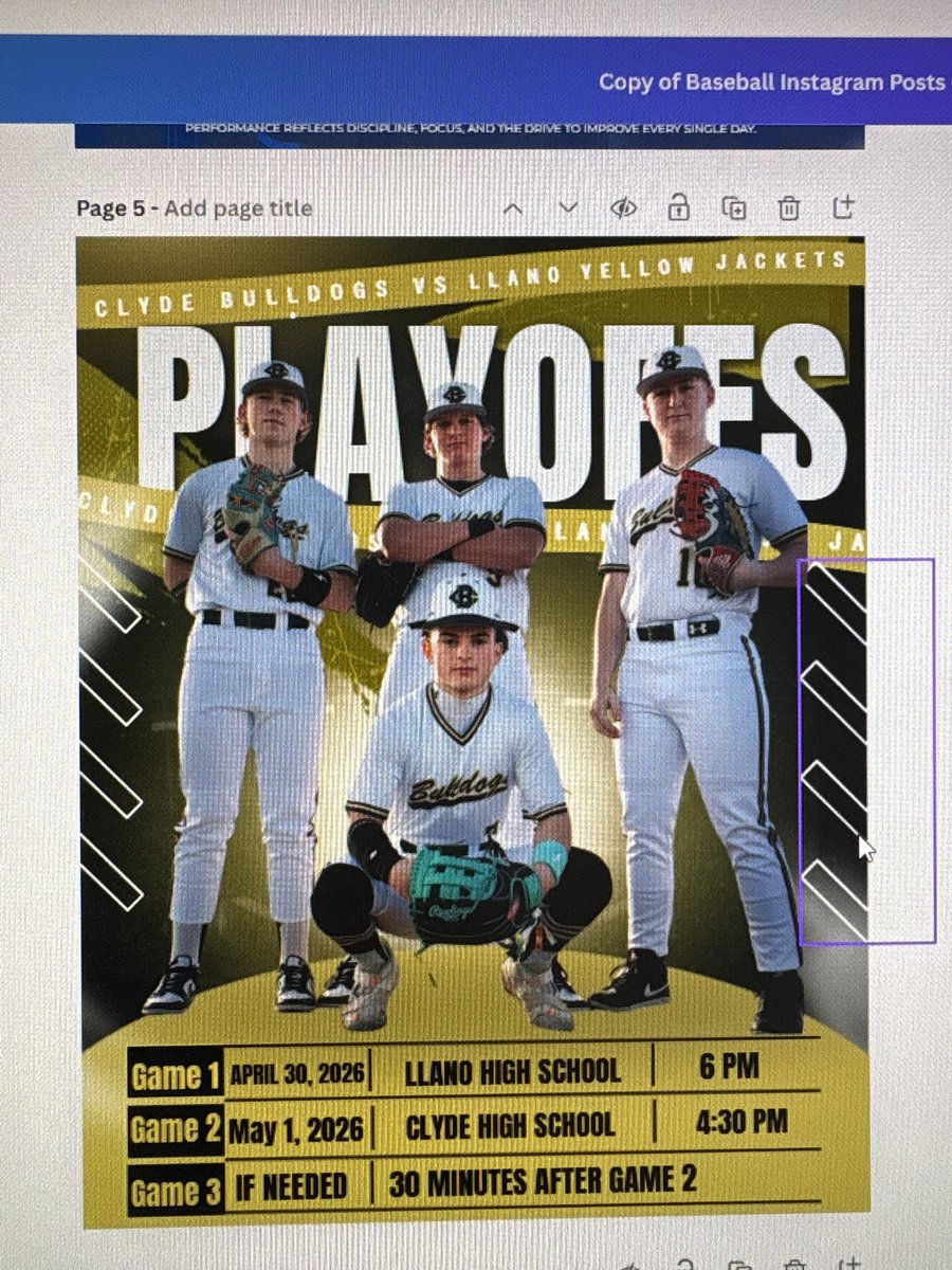 ClydeHardBall's tweet photo. Clyde Bulldog Baseball Playoffs https://t.co/gzsbBmr1ts