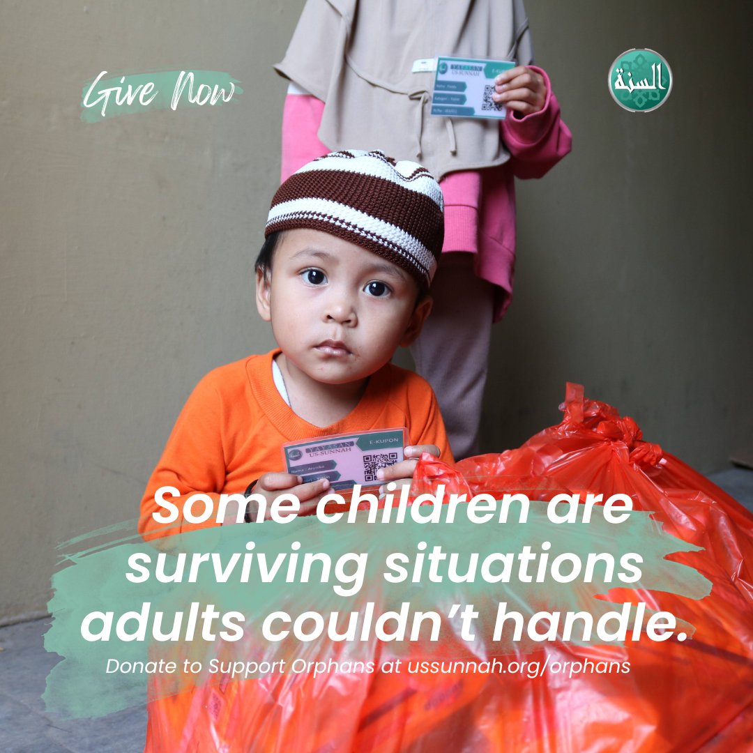 ussunnah's tweet image. Donate at ussunnah.org/orphans

Some children are surviving situations adults couldn’t handle. Help reduce what they carry.

#Quran #Hadith #IslamicReminder #Sunnah #Deen #Faith #IslamicQuotes
