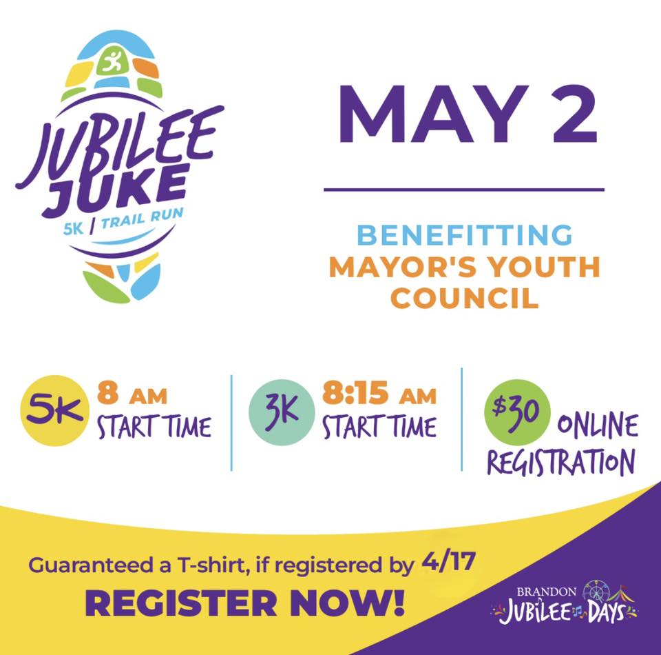 RodsRacers's tweet image. 📢It's race week in Brandon!
👟 Jubilee Juke 5K Trail Run / 3K Walk 
📅 May 2, 2026  
⏱️ 8:00 AM  
📍 Brandon Amphitheater - Brandon, MS  
🔗 Register: rodsracersms.info/av0  

#running #walking #trailrunning #runmississippi #visitms