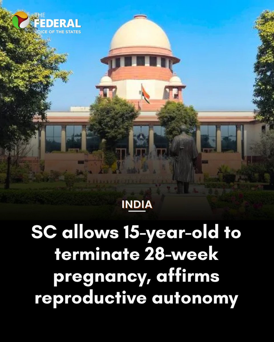 TheFederal_News's tweet image. The court stated that constitutional courts should not take a prohibitory approach when moved by unintended mothers seeking termination of pregnancy.

Read here: thefederal.com/category/news/…

#SC #ProChoice #Pregnancy