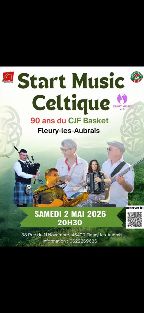 DamienDessables's tweet photo. #cjfBasketFleurylesaubrais
#concertloiret
#90ans
#anniversaire
@Music45S https://t.co/kqGVQ4LDQr
