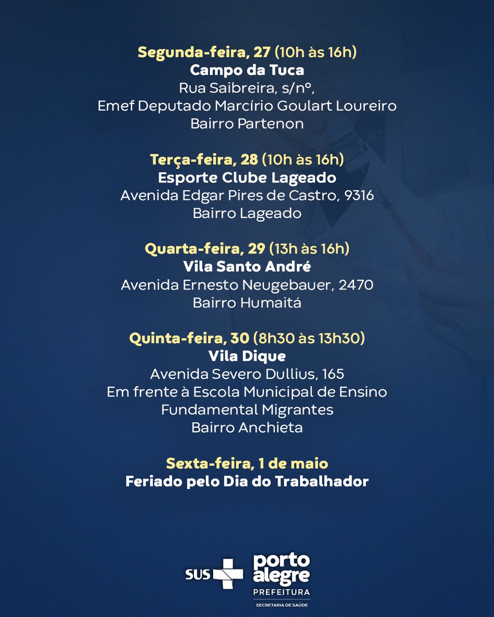 Secretaria Municipal de Saúde de Porto Alegre tweet media